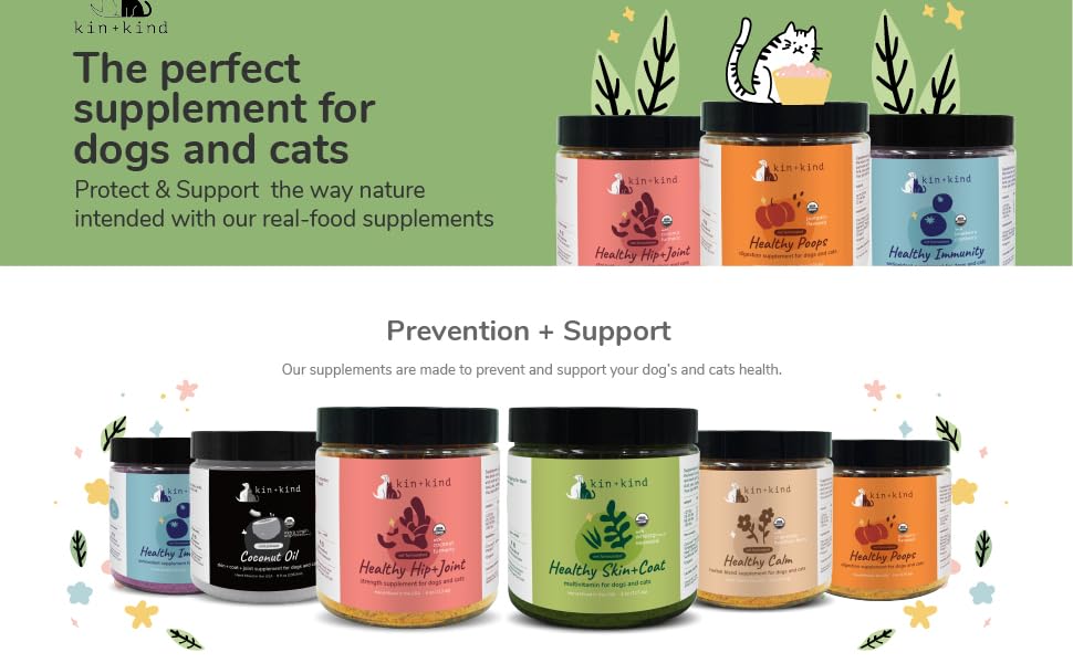 kin+Kind Natural Cranberry Supplement Powder for Dogs and Cats Boost