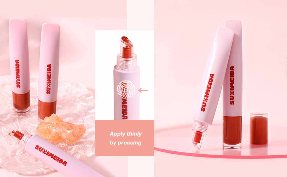 Shiny hydrating plumping vegan lip gloss long-lasting for women