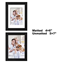 WOLTU Cornice Per Foto 21x29.7cm A4 In Legno Porta Foto Da Parete E Tavolo Nero 12 1
