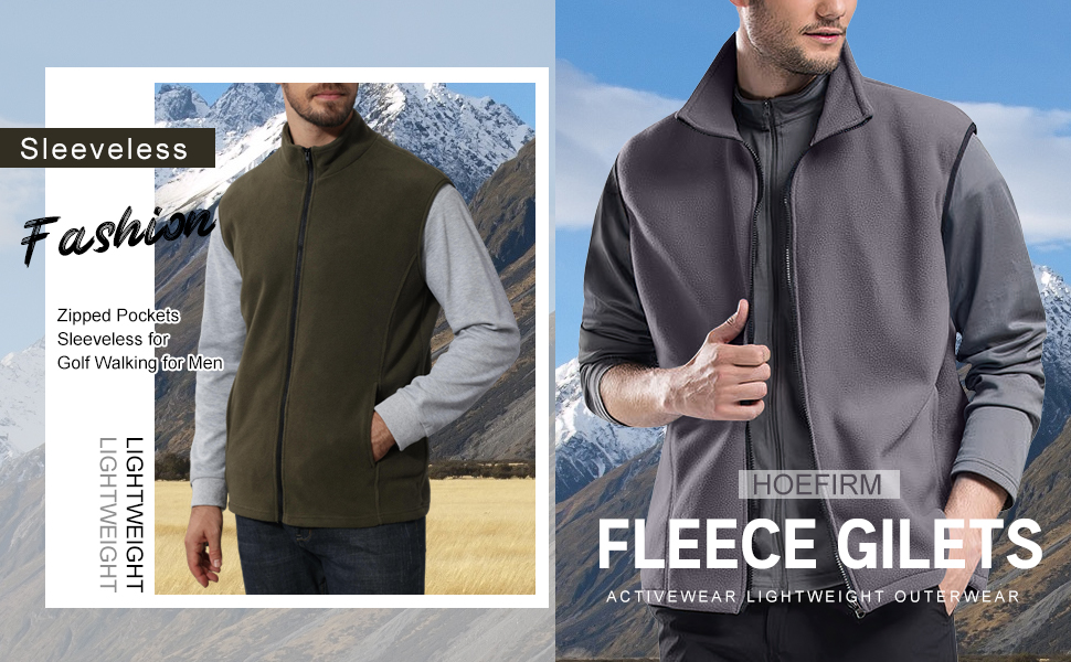 Männer Fleece Gilets