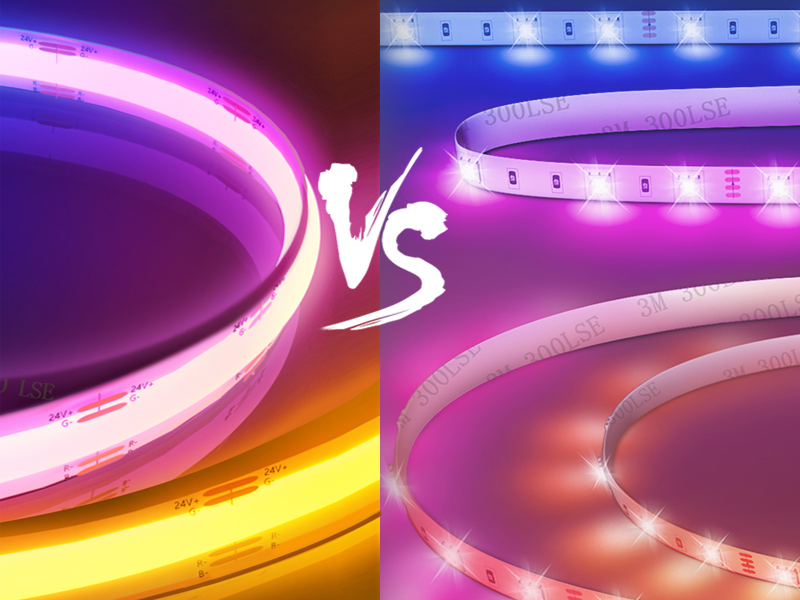 Amazon.com: Kimdelee 16.5ft COB RGB LED+ Lights Strip, 2880pcs LEDs ...