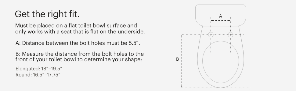 Get the right fit. Toilet fit guide