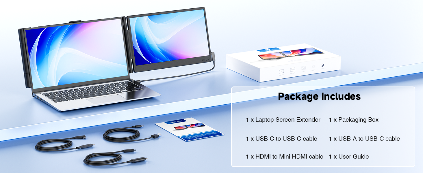 KEFEYA 14" laptop screen monitor FHD 60Hz for home office work travel