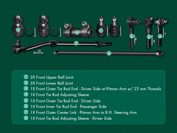 chiconun13-15 Amazon.com: SCITOO 10pcs Front Suspension Kit Lower Upper