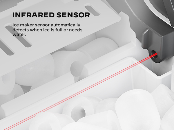 ice maker countertop with infrared sensor