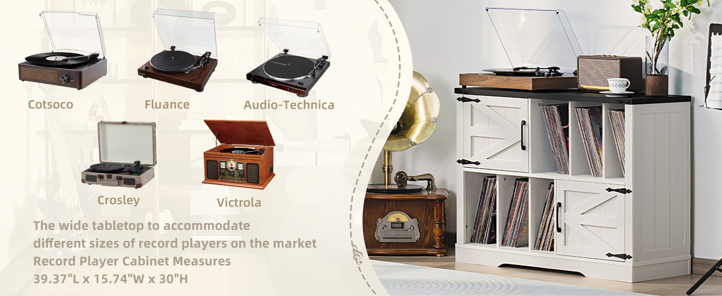 record player stand with vinyl storage
