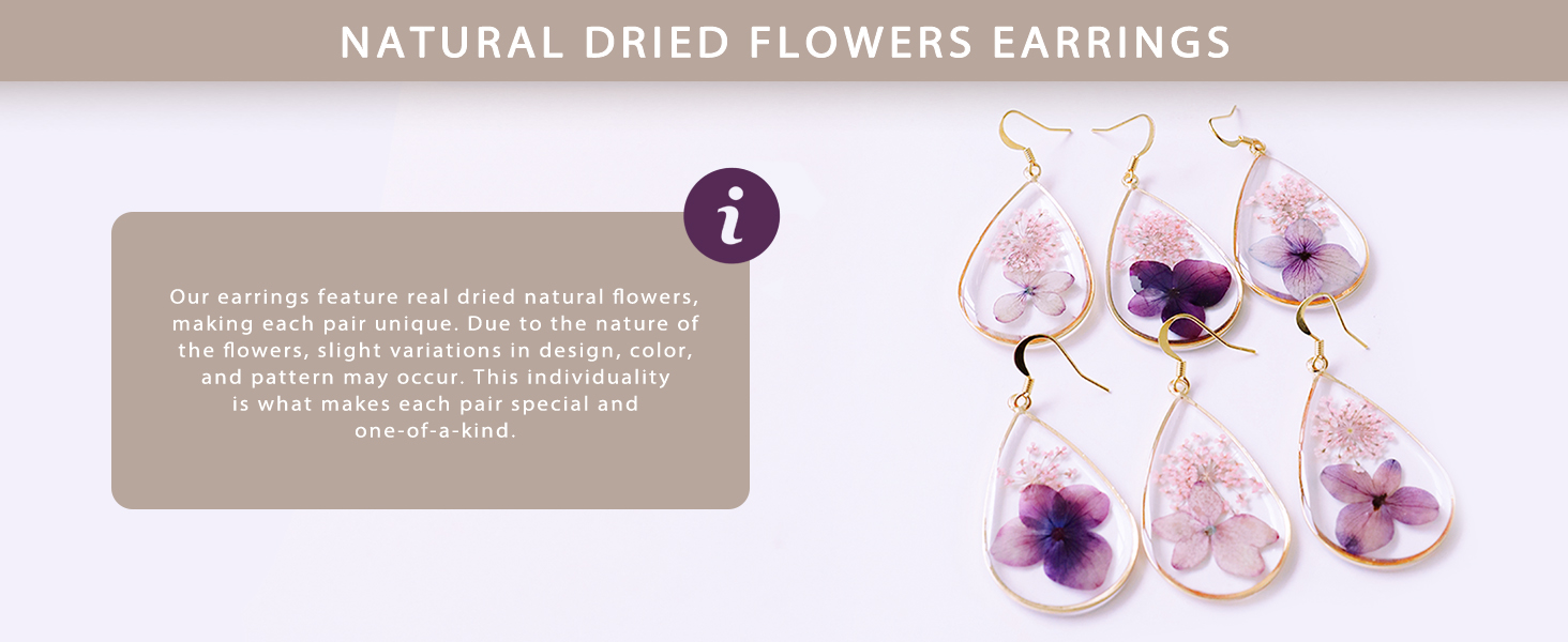 Ozel Dried flowers earrings