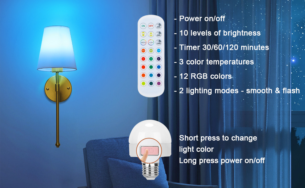 Battery Operated Wall Lights for Living Room