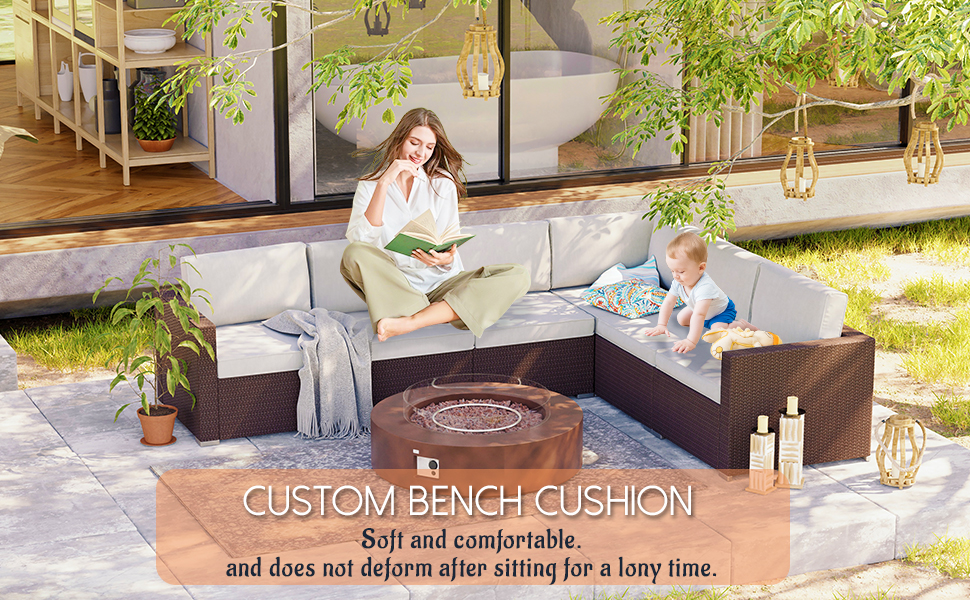 Custom Bench Cushion Outdoor, Personalized Size Waterproof Bench Seat