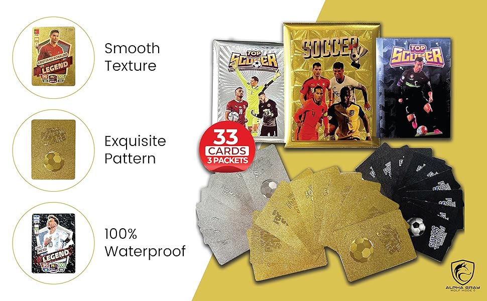 Exclusive Soccer Cards Waterproof Soccer Cards Soccer Card Collection Soccer Cards 2024
