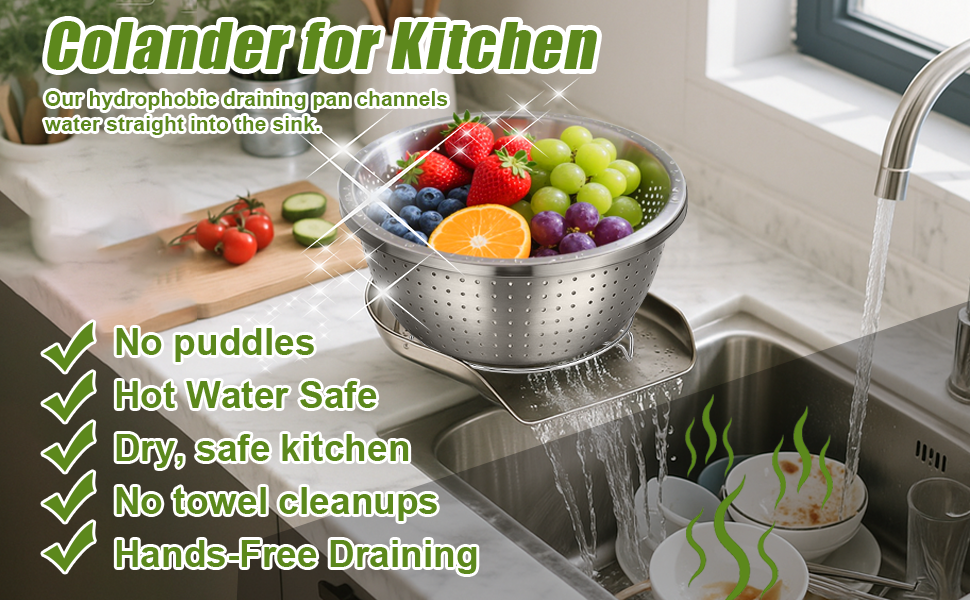 This is a nice option for when you don’t have an empty sink to set a colander in!