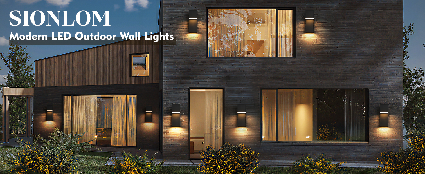 Integrated LED Exterior Lighting Fixture Wall Mount