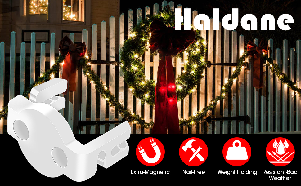 Haldane C9 Christmas Light Clips, Extra Strong