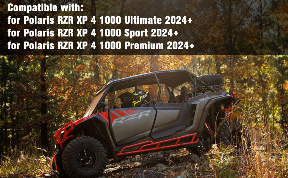 MoGerTor Floor Mats for Polaris RZR XP 1000 2024, TPE Front