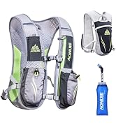 JEELAD Running Hydration Vest Trail Running Backpack BPA-Free Leak-Proof Running Water Bottles fo...