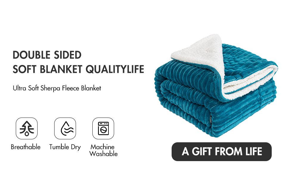 MIULEE Christmas Sherpa Blanket 50 X 60 Inch Thick Fleece Blankets