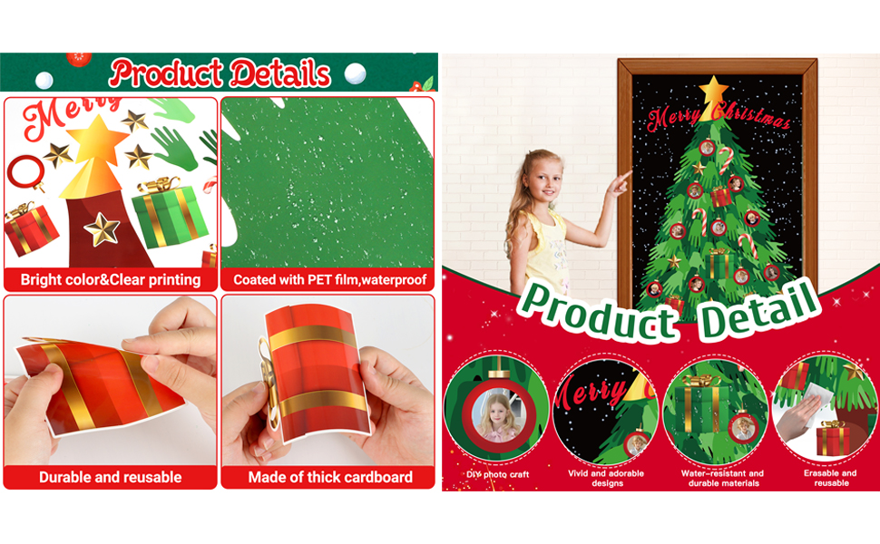 170pcs Christmas Bulletin Board Decorations Christmas Tree