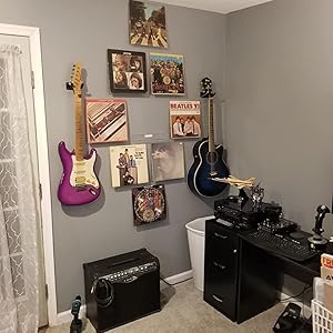 ラウンドテーブル　レコード6枚セット Amazon｜NIUBEE 透明 レコードラック アクリル製 レコード壁掛け