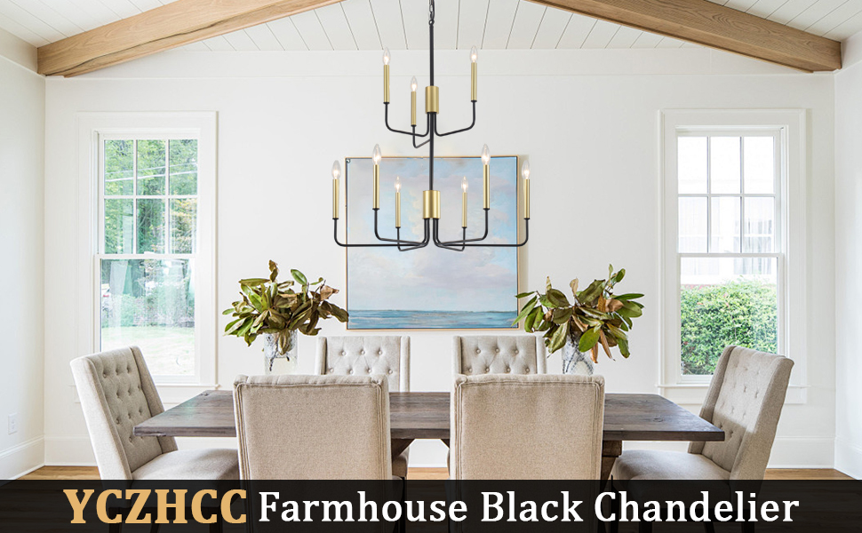 black gold farmhouse chandelier
