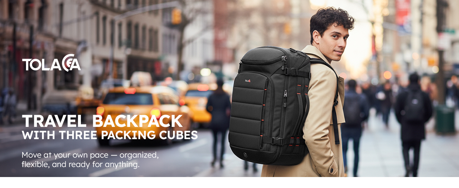 travel backpack with packing cubes