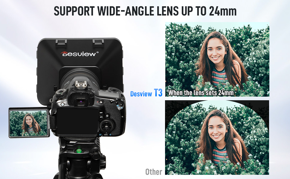 【Official】 Desview T3 Teleprompter, Teleprompters for Smartphone