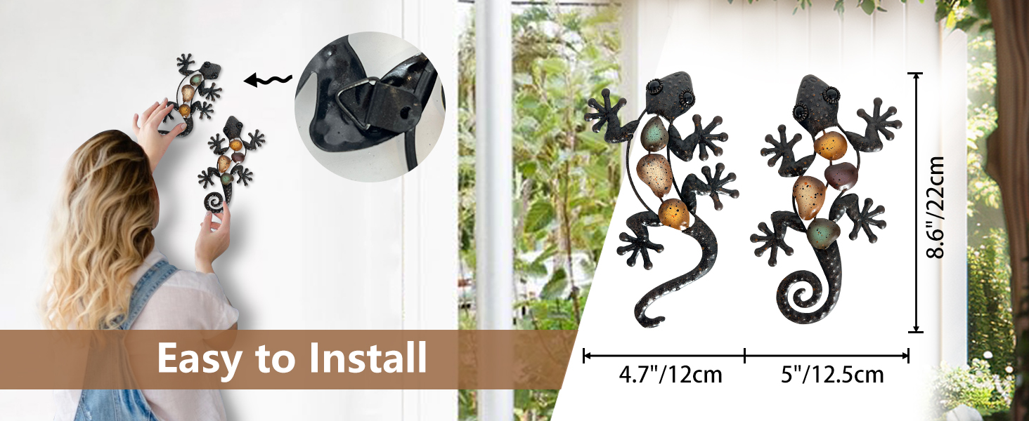 lizard wall art decor for garden