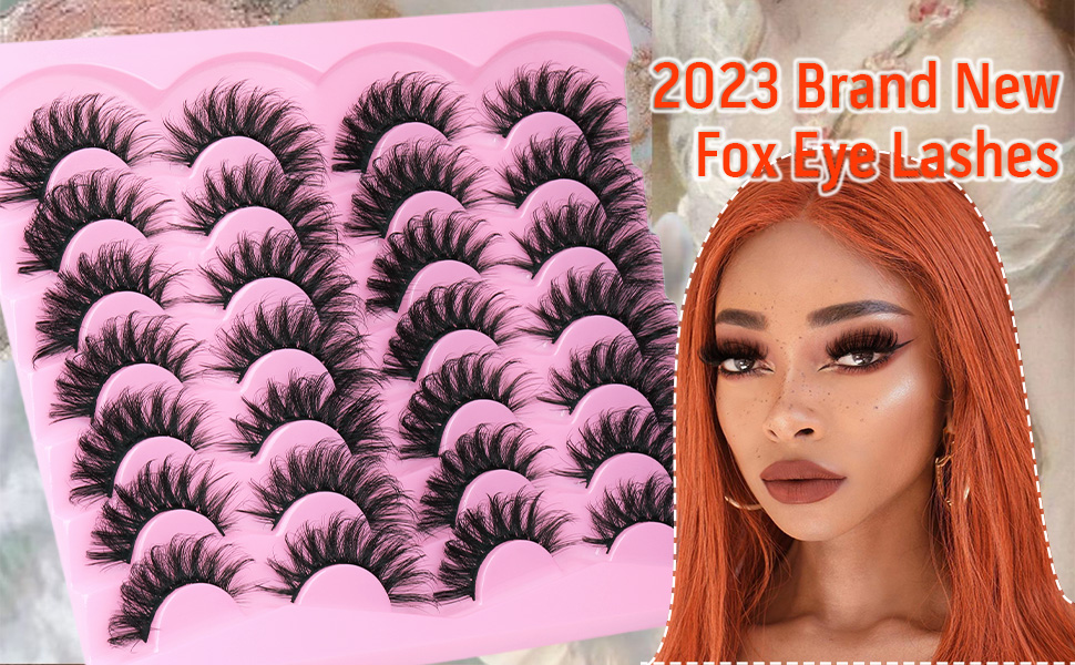Fox Eye Lashes Natural False Eyelashes Fluffy Mink Lashes