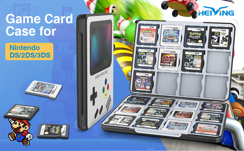 HEIYING Game Card Case for Nintendo 3DS 3DSXL 2DS 2DSXL DS DSi,Portable
