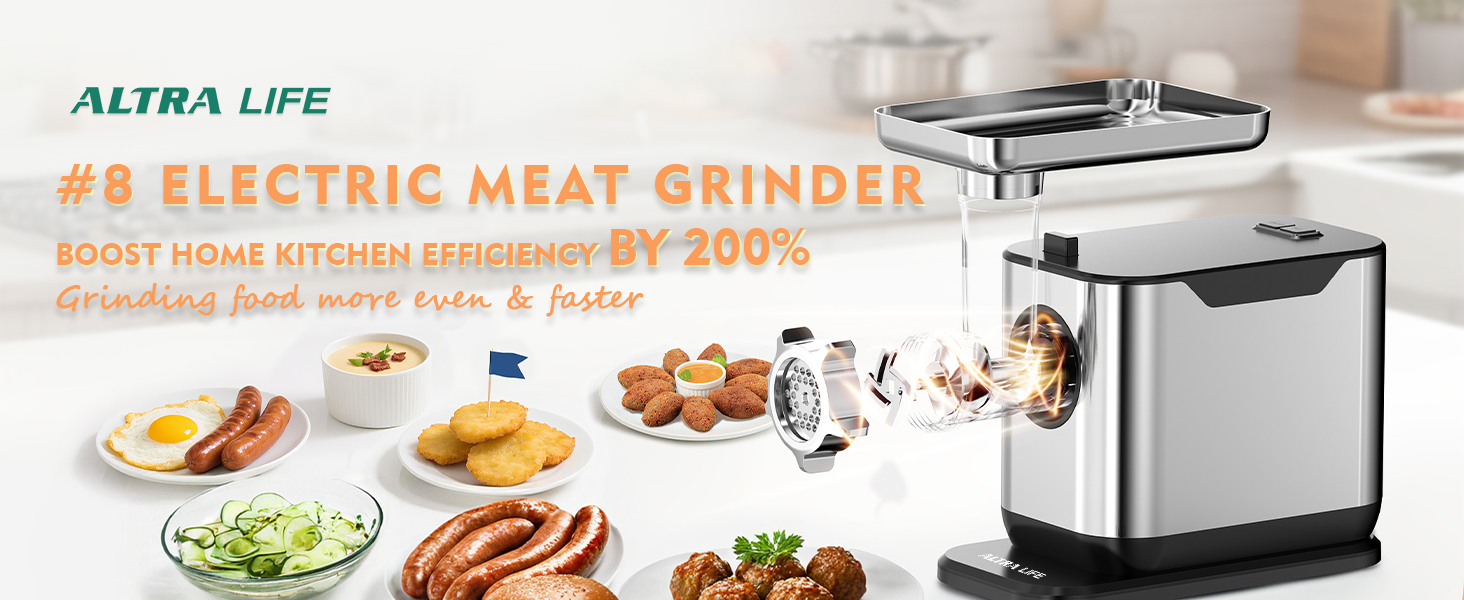 ALTRA LIFE #8 ELECTRIC MEAT GRINDER HEAVY DUTY WITH SUSAGE STUFF