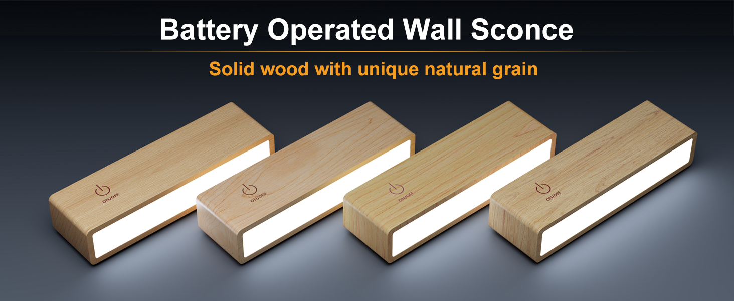 Battery operated wall light
