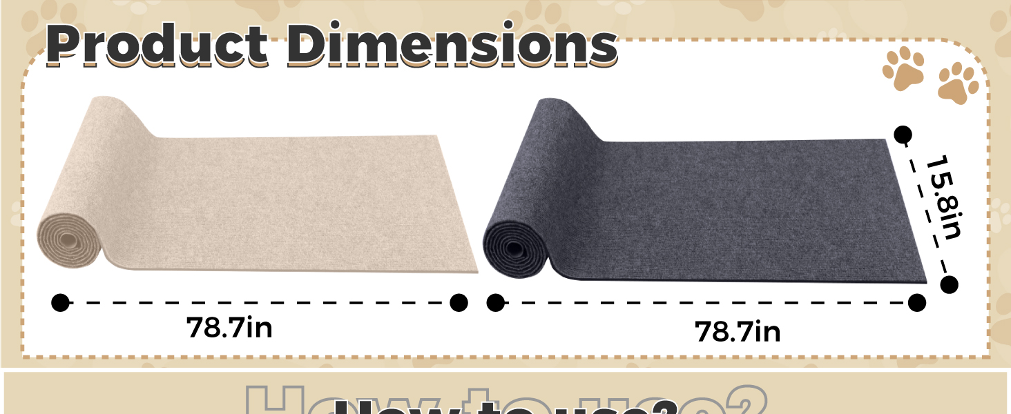 cat scratching mat size