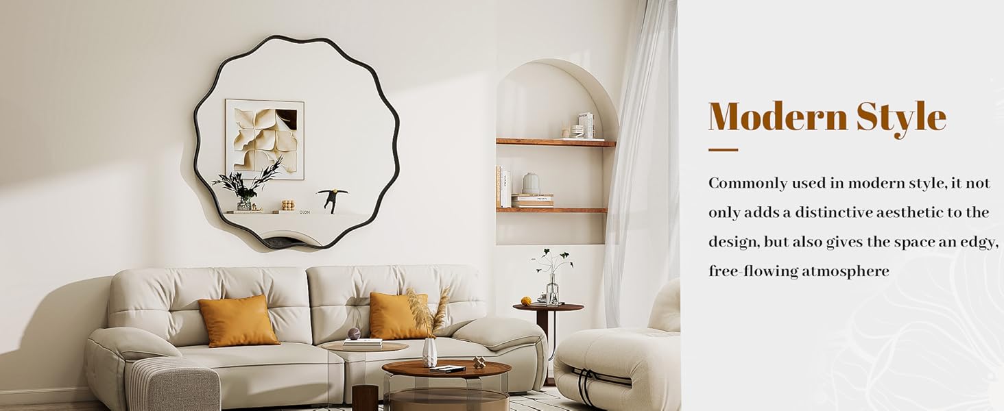 Round Wavy Mirror