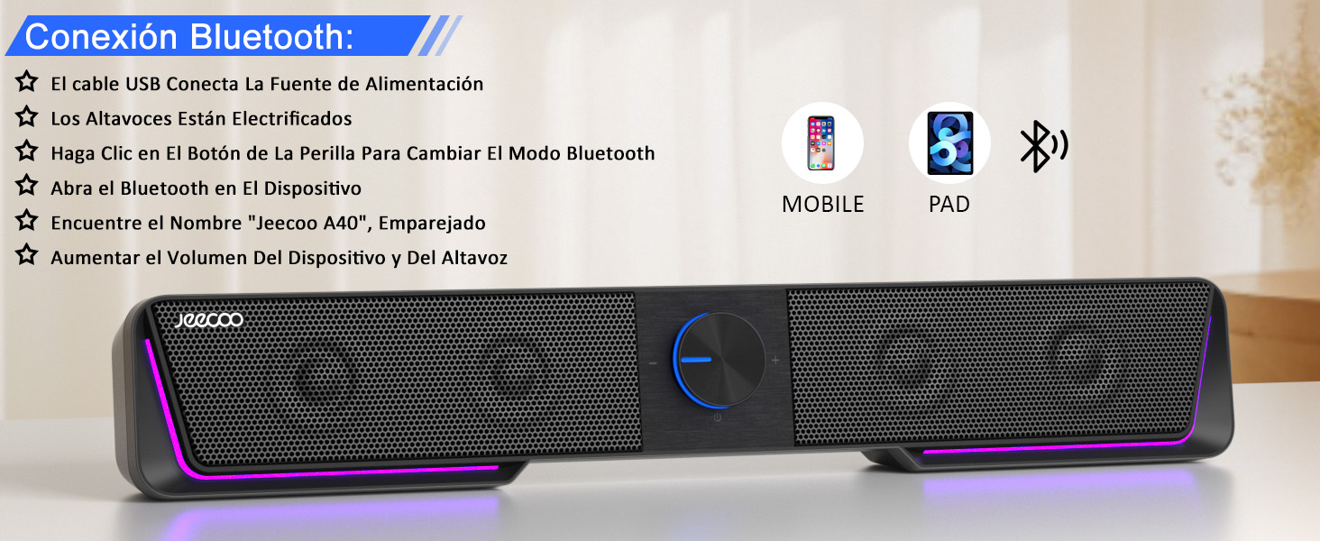 Jeecoo A40 Altavoces PC,