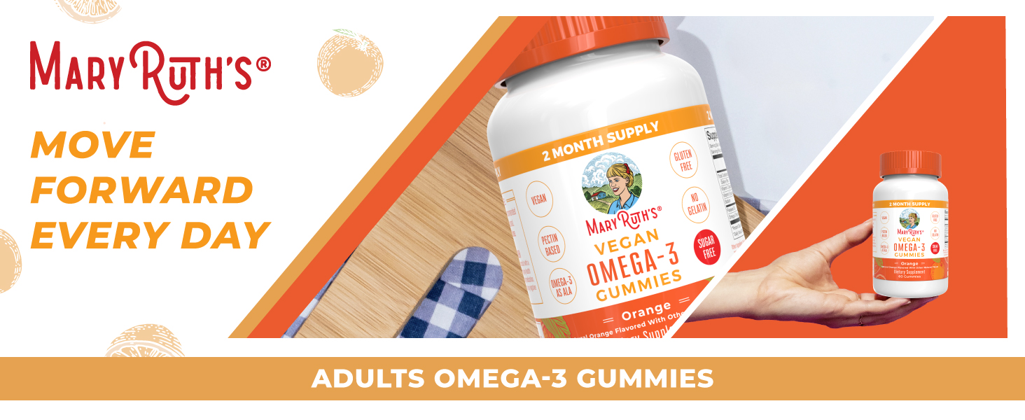 Adult Omega 3 Gummies, Orange, 60 ct