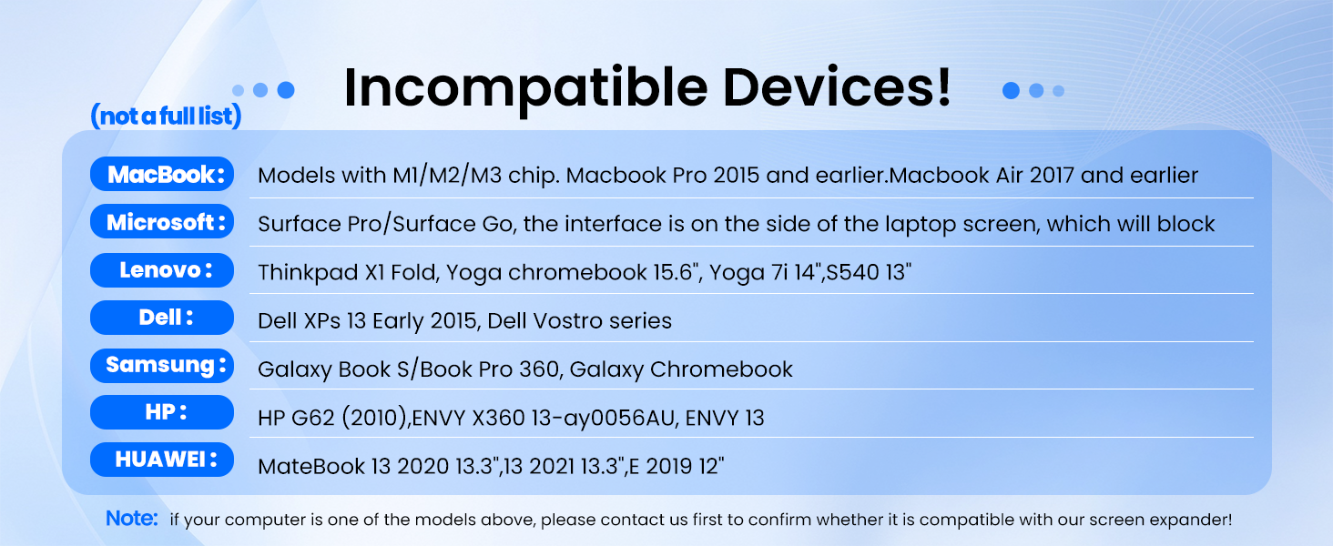 14 inch triple laptop screen extender monitor