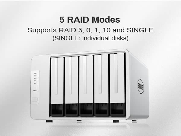 USB Type-C HDD5台ケースTERRAMASTER D5-310 TERRAMASTER D5-310 HDD Enclosure 5Bay Hardware Raid Supports