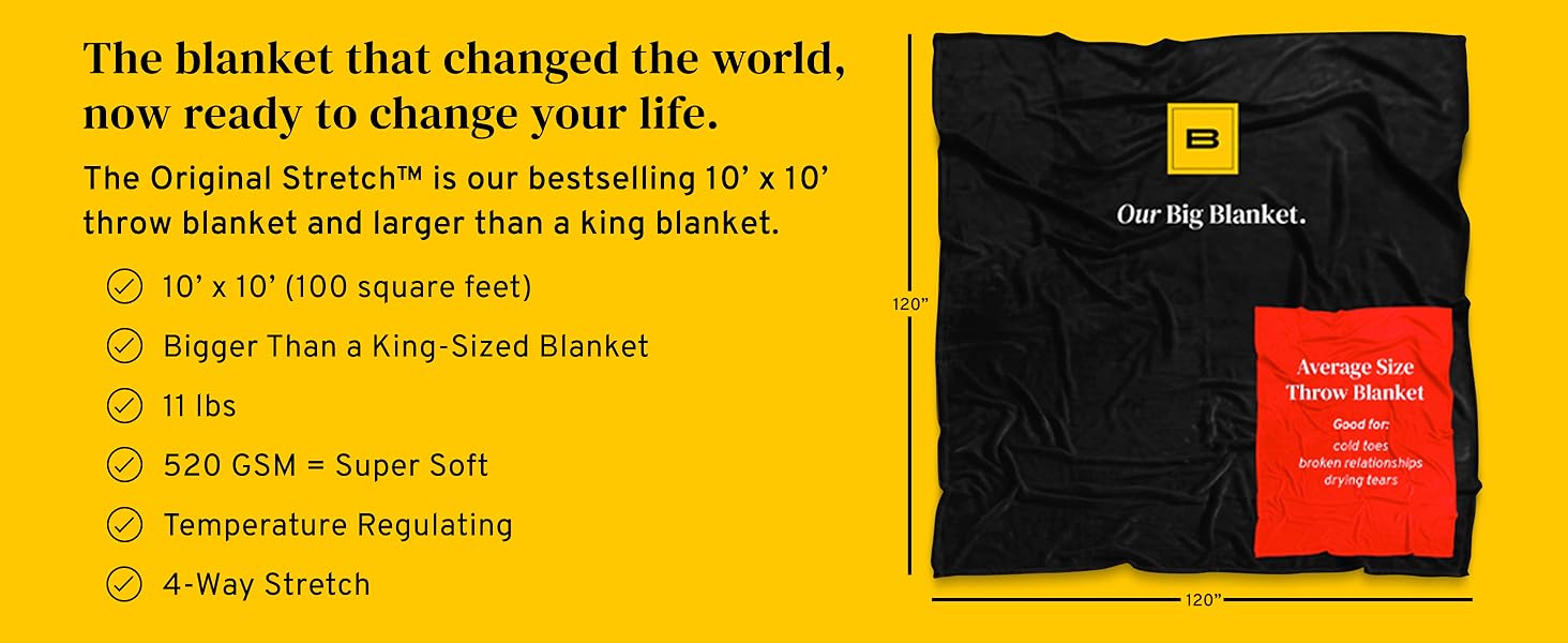 Big Blanket Co Original Stretch Dots 120” x 120” (10' x