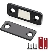 12 Pack Magnetic Door Catch Ultra Thin Cabinet Magnetic Catch Adhesive Black Cabinet Door Magnets...