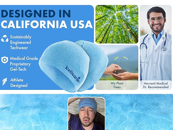 migraine cap head ice pack hats migraines wrap caps women cold relief magic gel hat miracle cooling