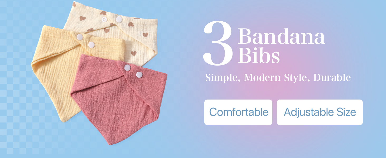 3 bandana bibs