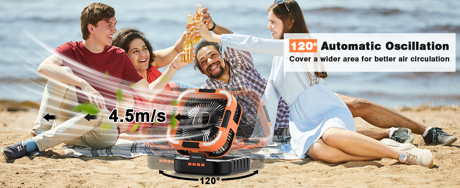 solar camping fan