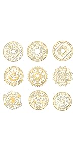 Amazon.co.jp: OLYCRAFT 9枚 金属ステッカー レジンステッカー