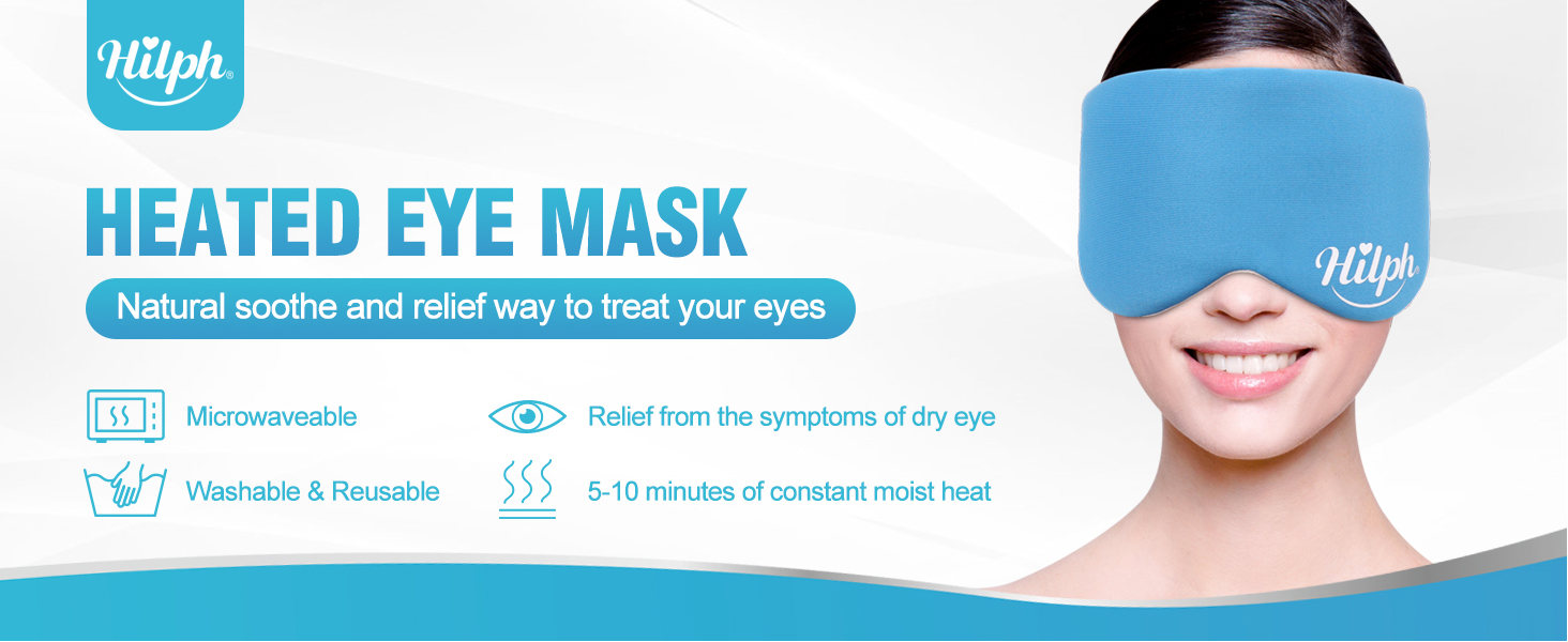 Hilph Heated Eye Mask for Dry Eyes, Microwave Activated Warm Eye Compress for Dry Eyes