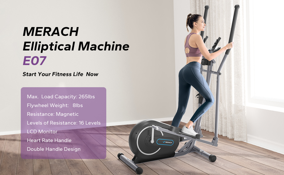 Amazon.com : MERACH Elliptical Machine for Home, Elliptical Exercise ...