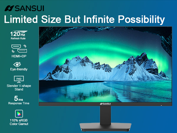 サンライズ SANRISE XXL Amazon.com: SANSUI 27 Inch Computer Monitor 120Hz, FHD 1080P