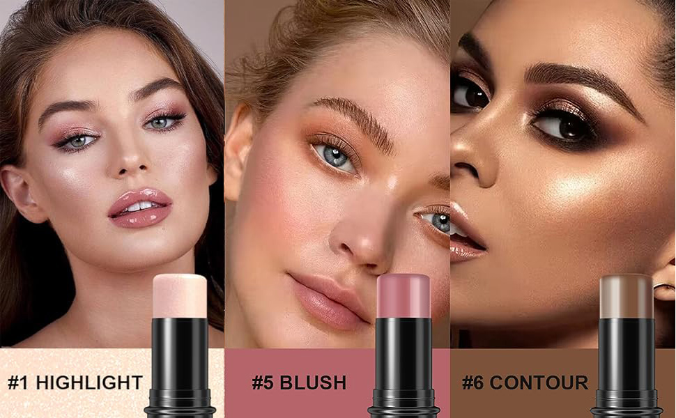 3 Pcs Face Contour Sticks Set, Shades wi... 10 3