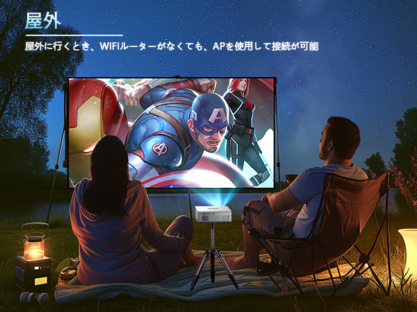 プロジェクター　持ち運び可能 動作確認済み　海の日セール 110123-20-