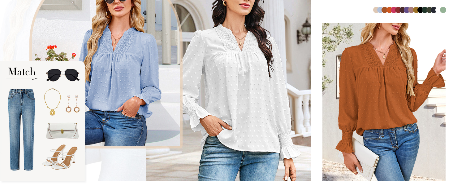 V Neck Womens Shirts