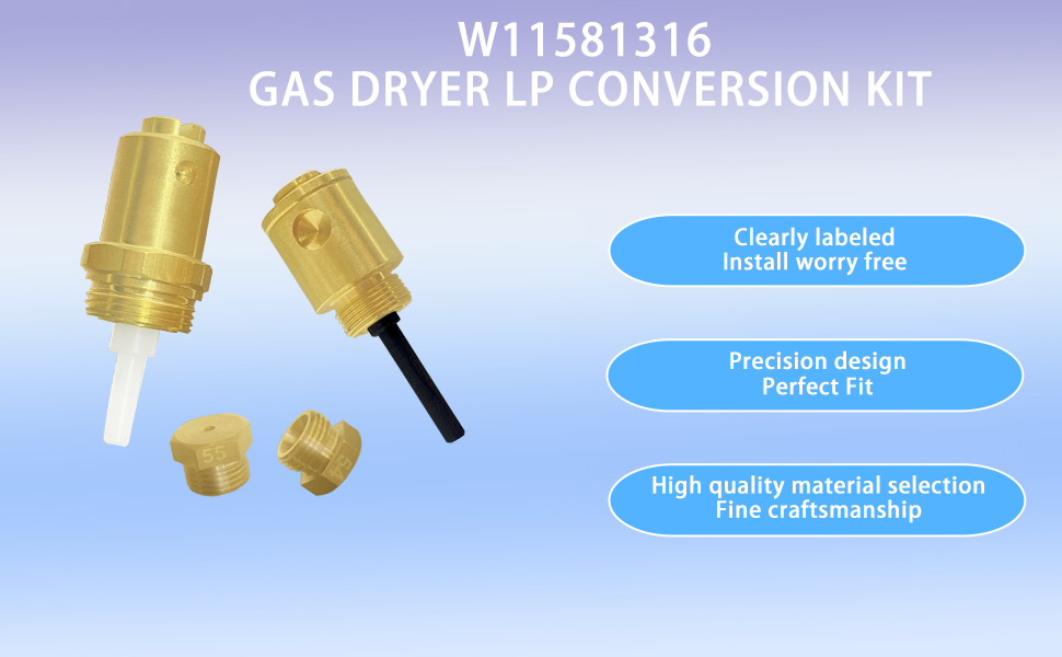W11581316 Gas Dryer Liquid propane Conversion Kit