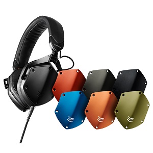 【 SALE】v-moda ブラック ヘッドフォン カスタムシールドキット付き V-MODA】イケベ45周年記念特別デザインのカスタム・シールドを